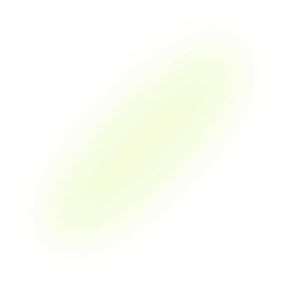 Bright yellow-green glowing elliptical shape with a soft gradient and translucent edges on a transparent background.